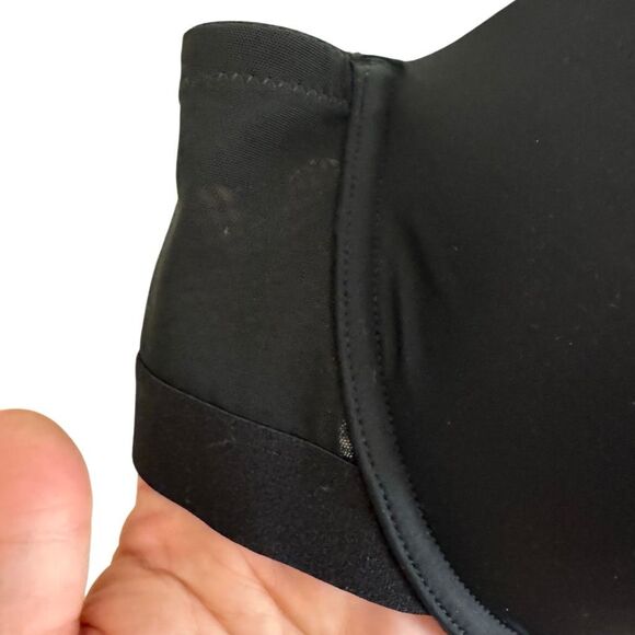 NEW Aerie Real Happy Demi Underwire Bra Black Lightly Lined Mesh Sides Size 40C - Picture 4 of 6